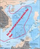 The Spratlys Archipelago in the South China Sea (called by Vietnam the East Sea) is disputed in various degrees by China, Taiwan, Vietnam, Philippines, Malaysia and Brunei. The Paracels Islands are disputed between China and Vietnam, but have been controlled completely by China since 1974.<br/><br/>

The Chinese claim is the most extensive and is generally indicated by a notional frontier termed by the Chinese the 'Nine Dotted Line' (nánhǎi jiǔduàn xiàn; literally 'Nine division lines of the South China Sea') and by the Vietnamese the 'Ox's Tongue Line' (Đường lưỡi bò).<br/><br/>

The dispute is driven in part by the proven fishing reserves of the region, in part by unproven but supected oil reserves, and by competing national prides - especially between China (effectively backed by Taiwan) and Vietnam.